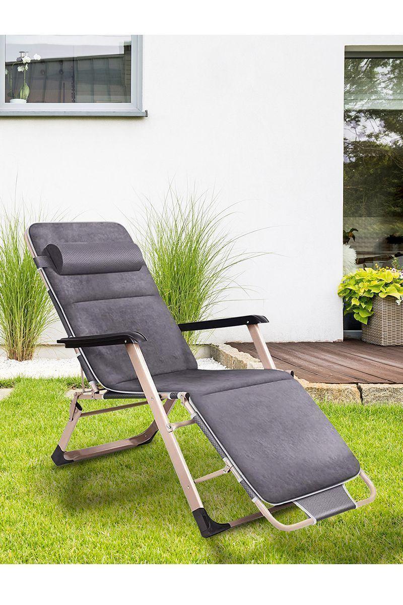 Reposera Plegable Gris-5