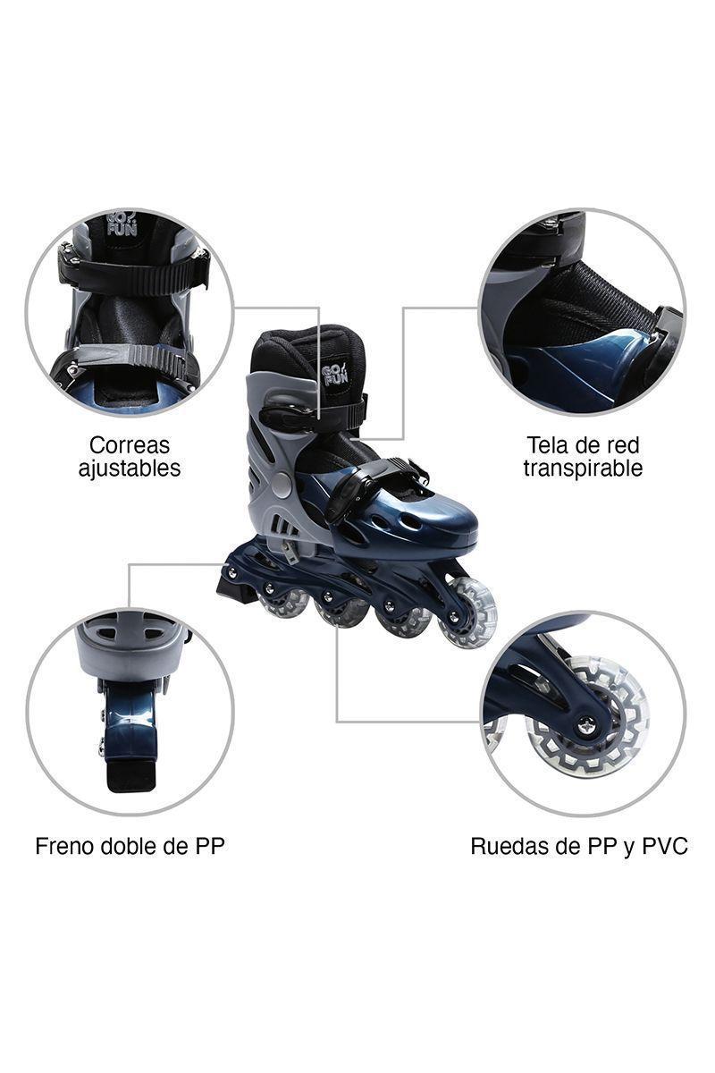 Patines Talla S Modelo BW-501 Gris-3