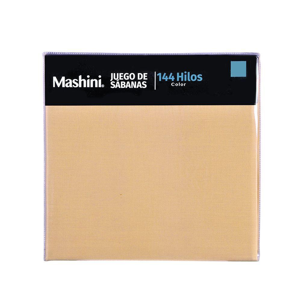 Sabana lisa 144 Hilos 144H 1.5P Mostaza-2