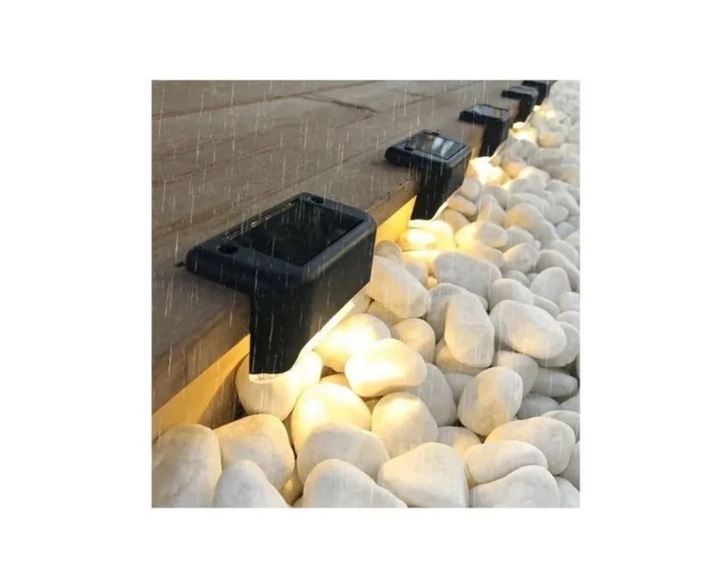 Kit  4 Luces Solares Patio Jardín Para Escaleras Y Muros -4