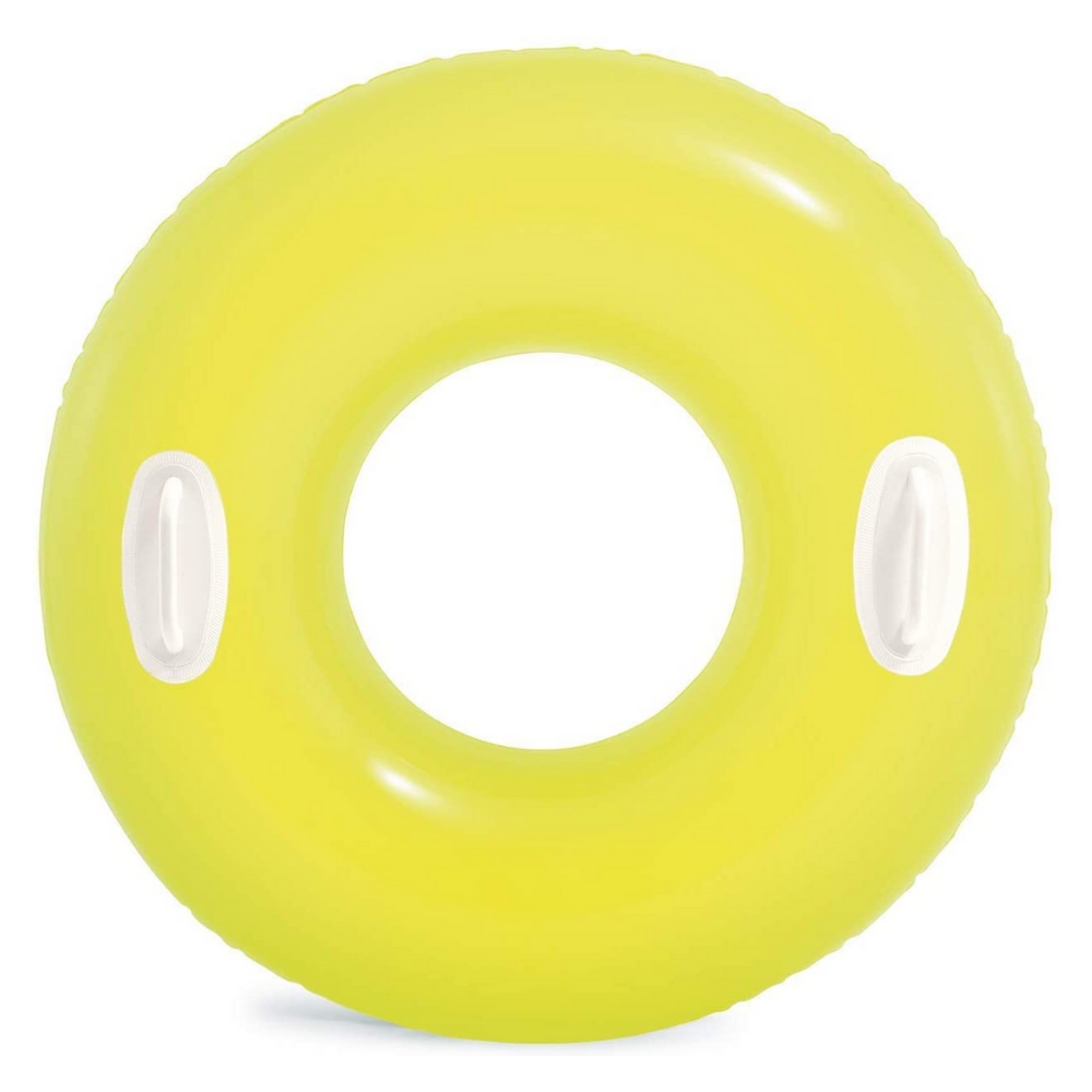 Flotador Inflable c Sujetadores 76Cm Tube Amarillo-0