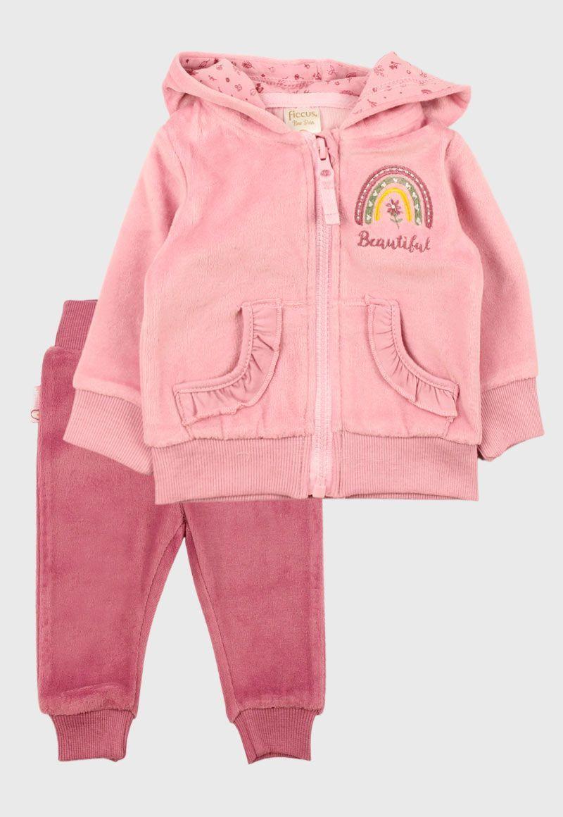 Buzo Newborn Bebé Niña Plush Boho Rainbow-0