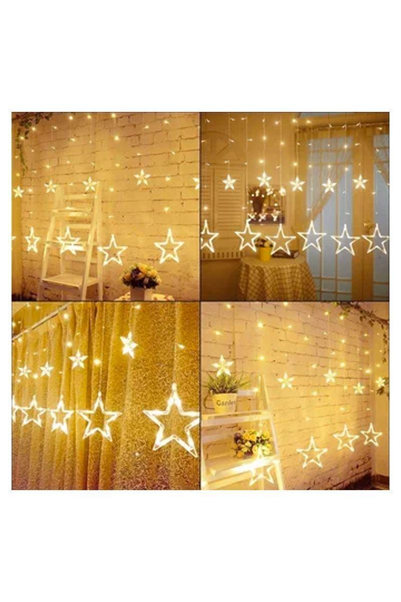 Luces Navidad Guirnalda Cascada Estrellas 2,5 M Luz Calidad-5