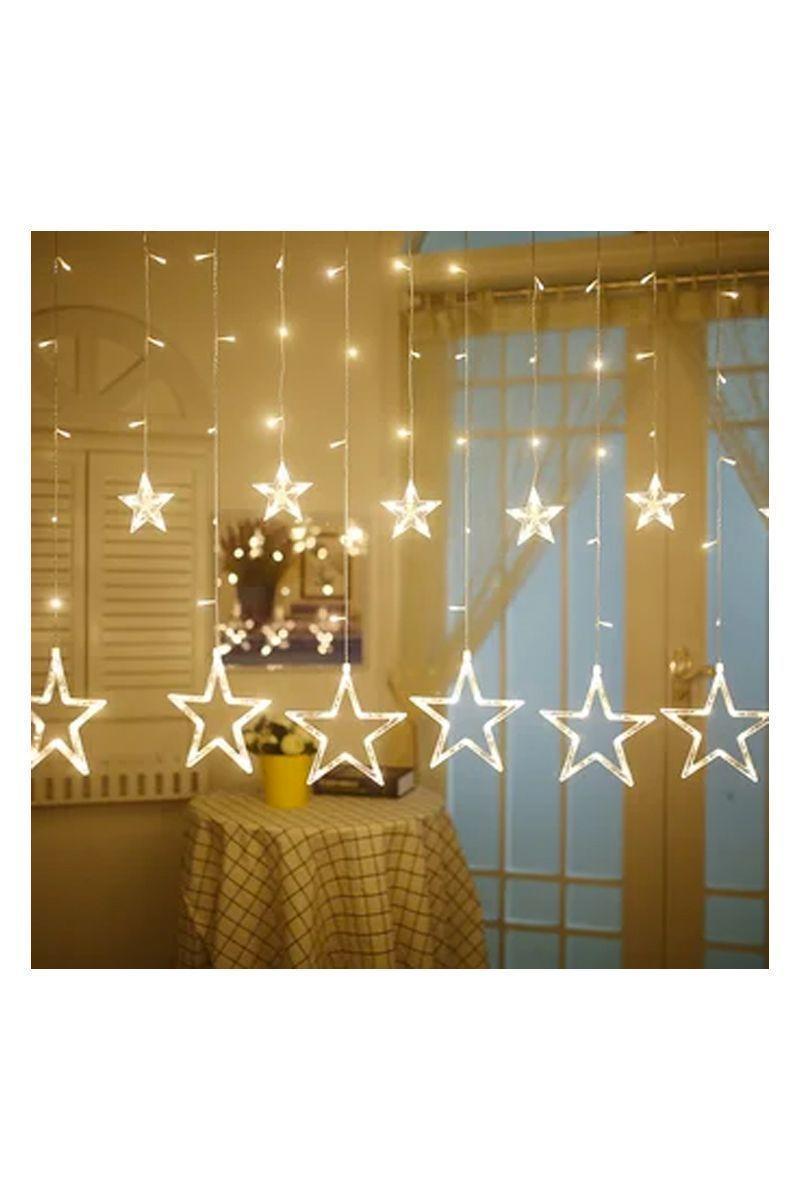 Luces Navidad Guirnalda Cascada Estrellas 2,5 M Luz Calidad-2