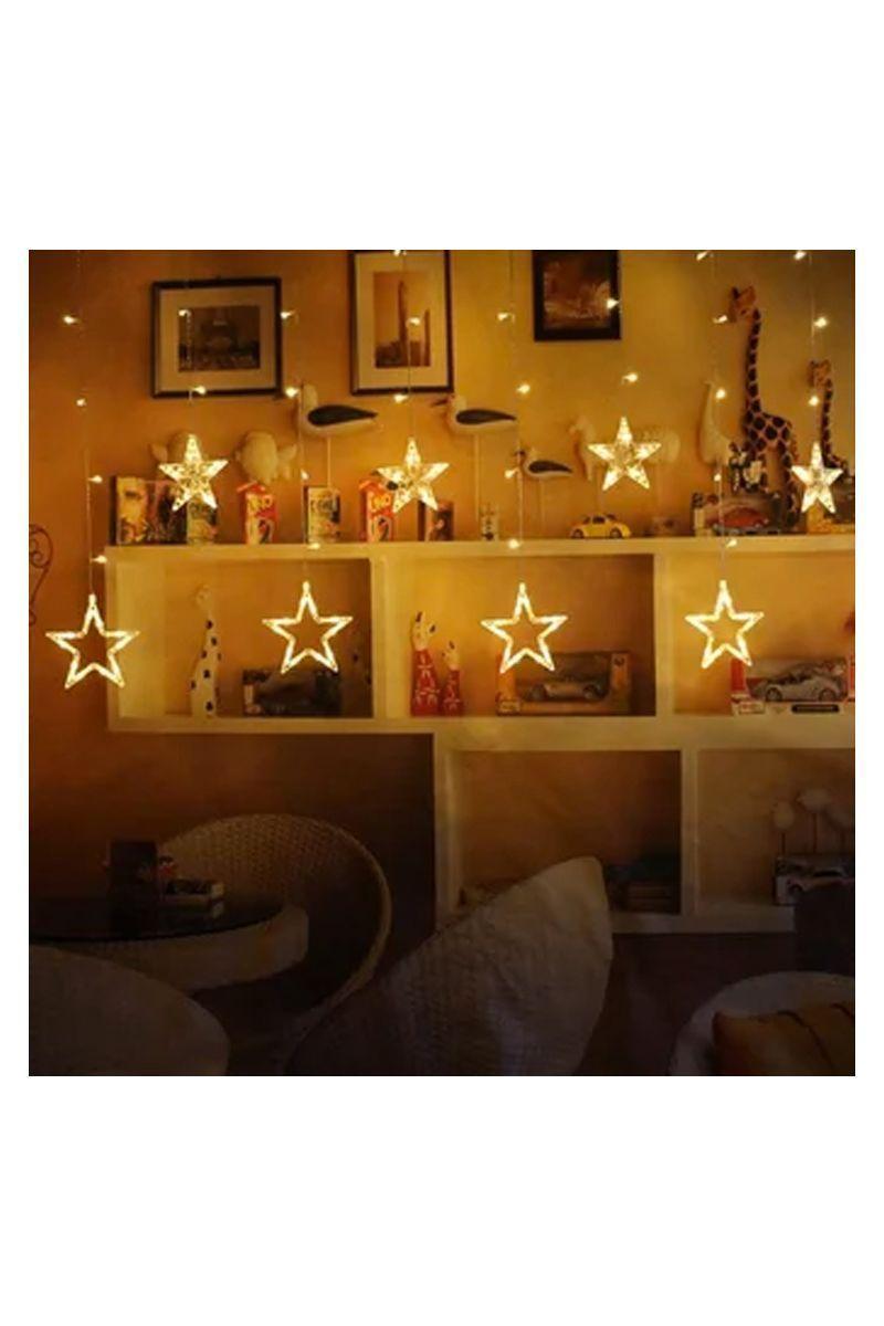 Luces Navidad Guirnalda Cascada Estrellas 2,5 M Luz Calidad-3