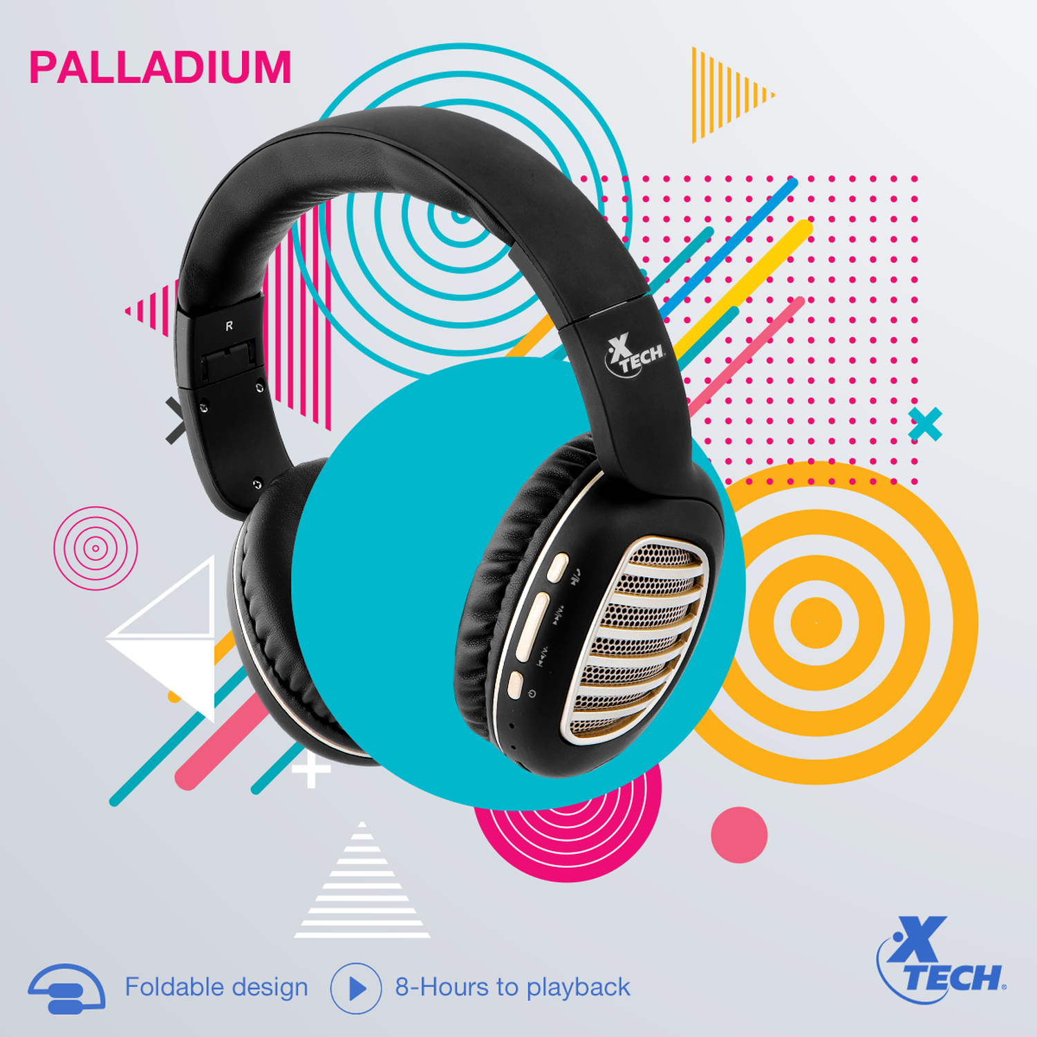 Audífonos Estéreo Con Micrófono Inalámbricos Xtech XTH-630 dorado-6