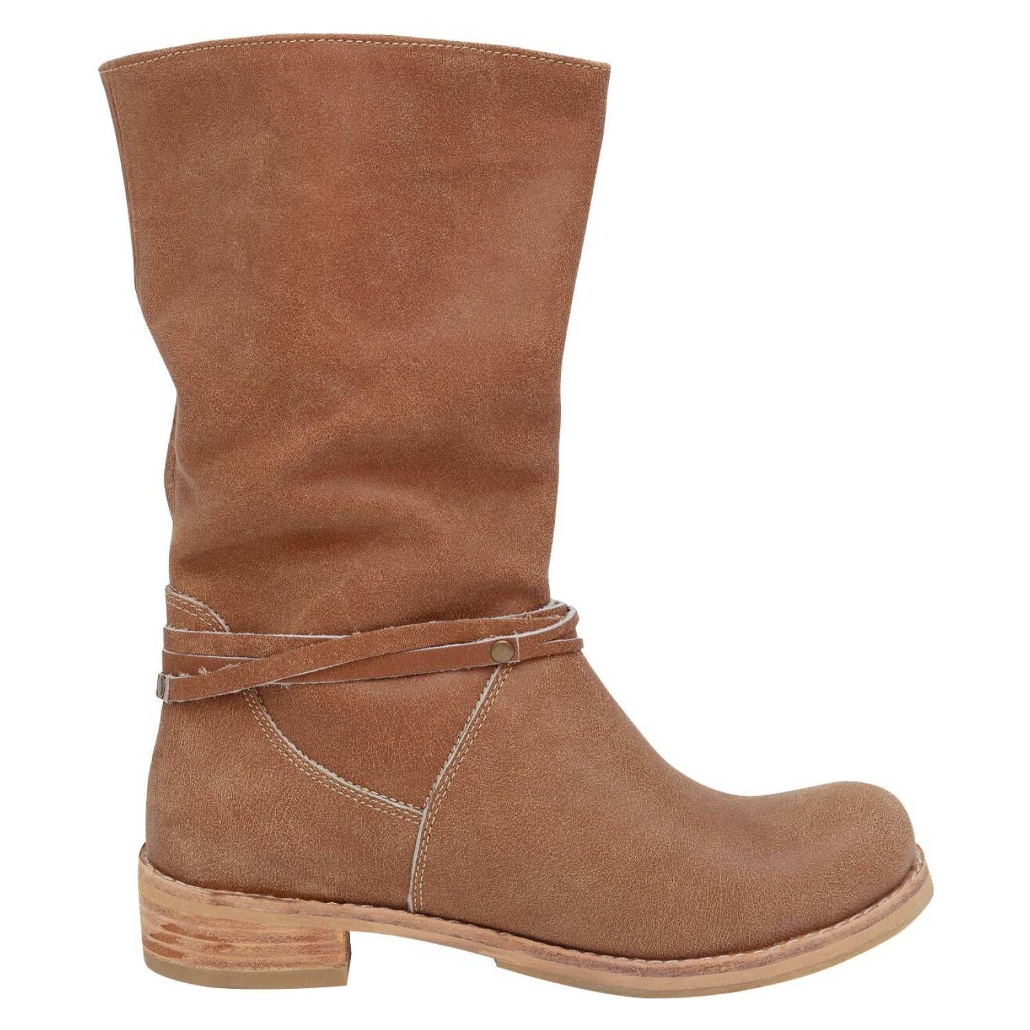 Bota Andrea Cuero Camel-1