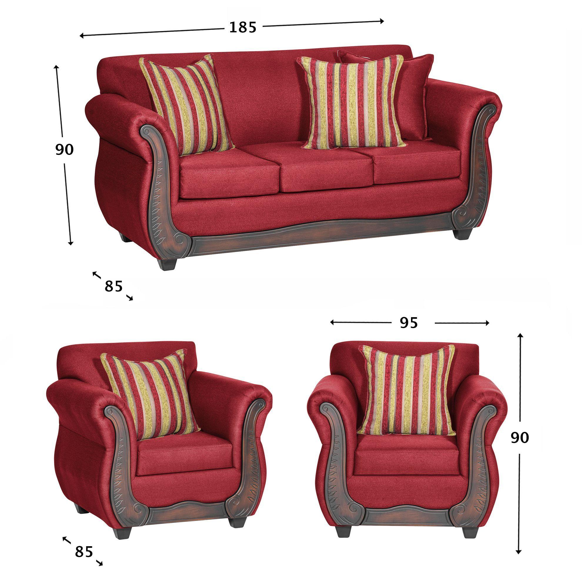 Juego de Living Llanquihue Burdeo 3-1-1 Cuerpos-1