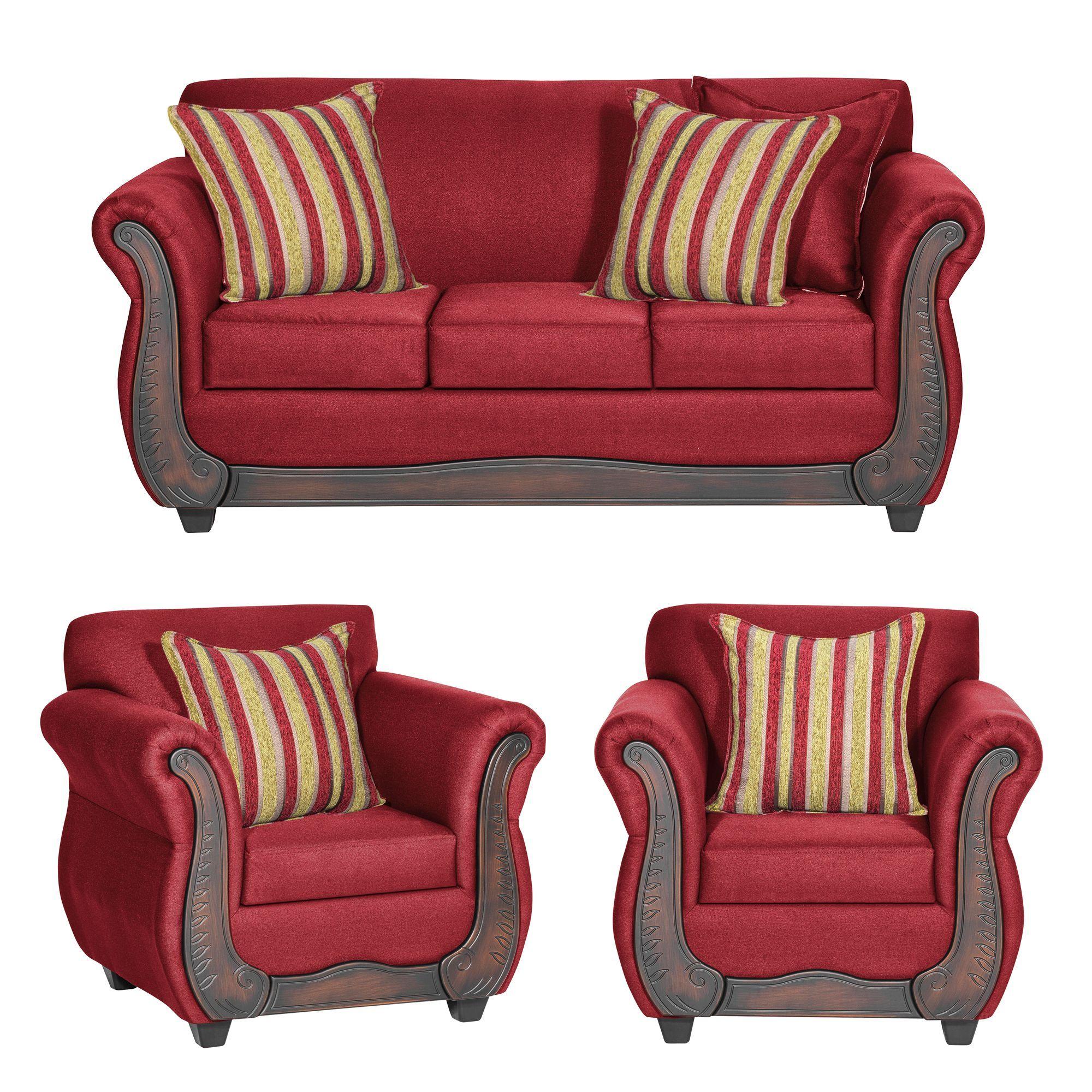 Juego de Living Llanquihue Burdeo 3-1-1 Cuerpos-0