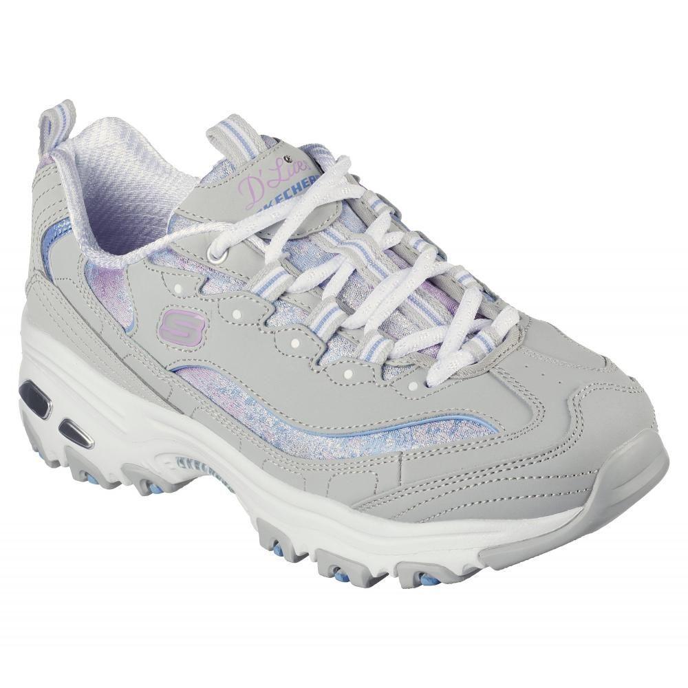 Zapatilla Mujer D'Lites Gris Skechers-0