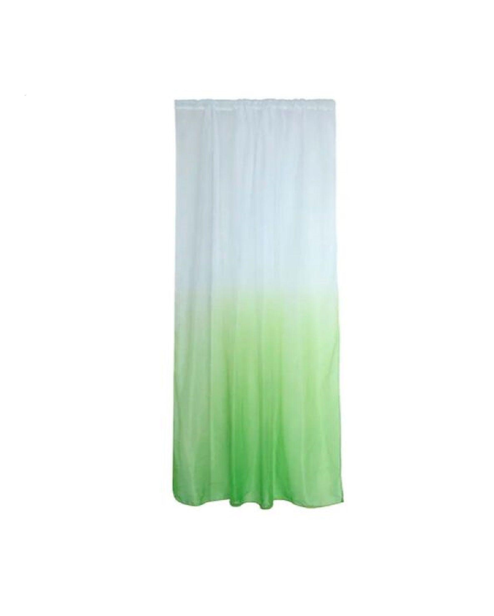 set 2 cortinas tipo visillo degrade Verde-0
