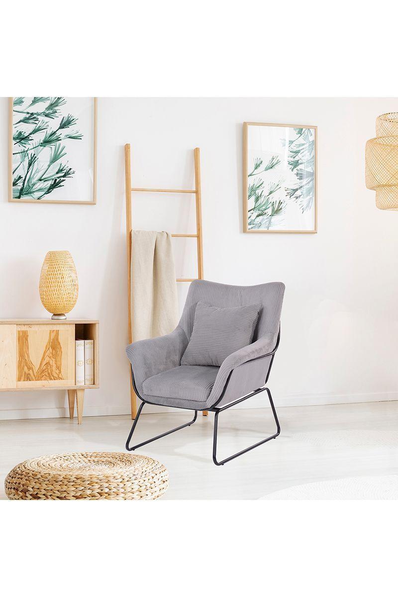 Poltrona Sitial Bermont Gris-5