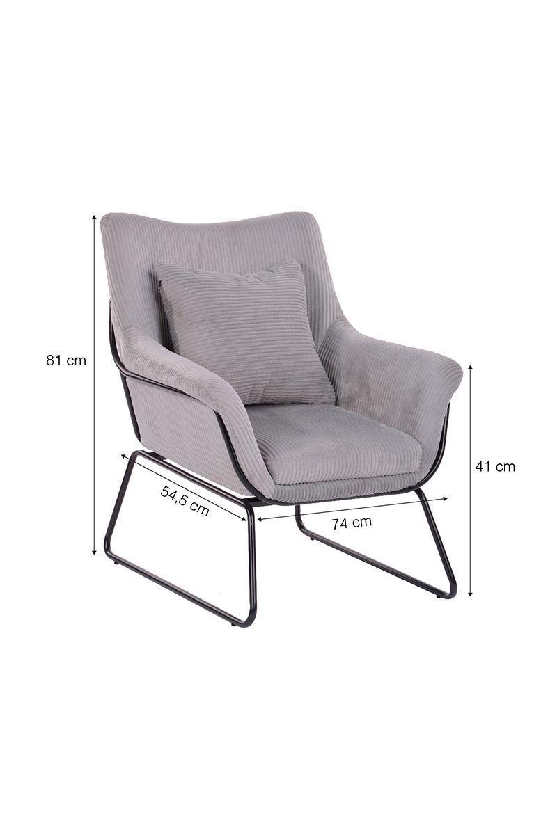 Poltrona Sitial Bermont Gris-2