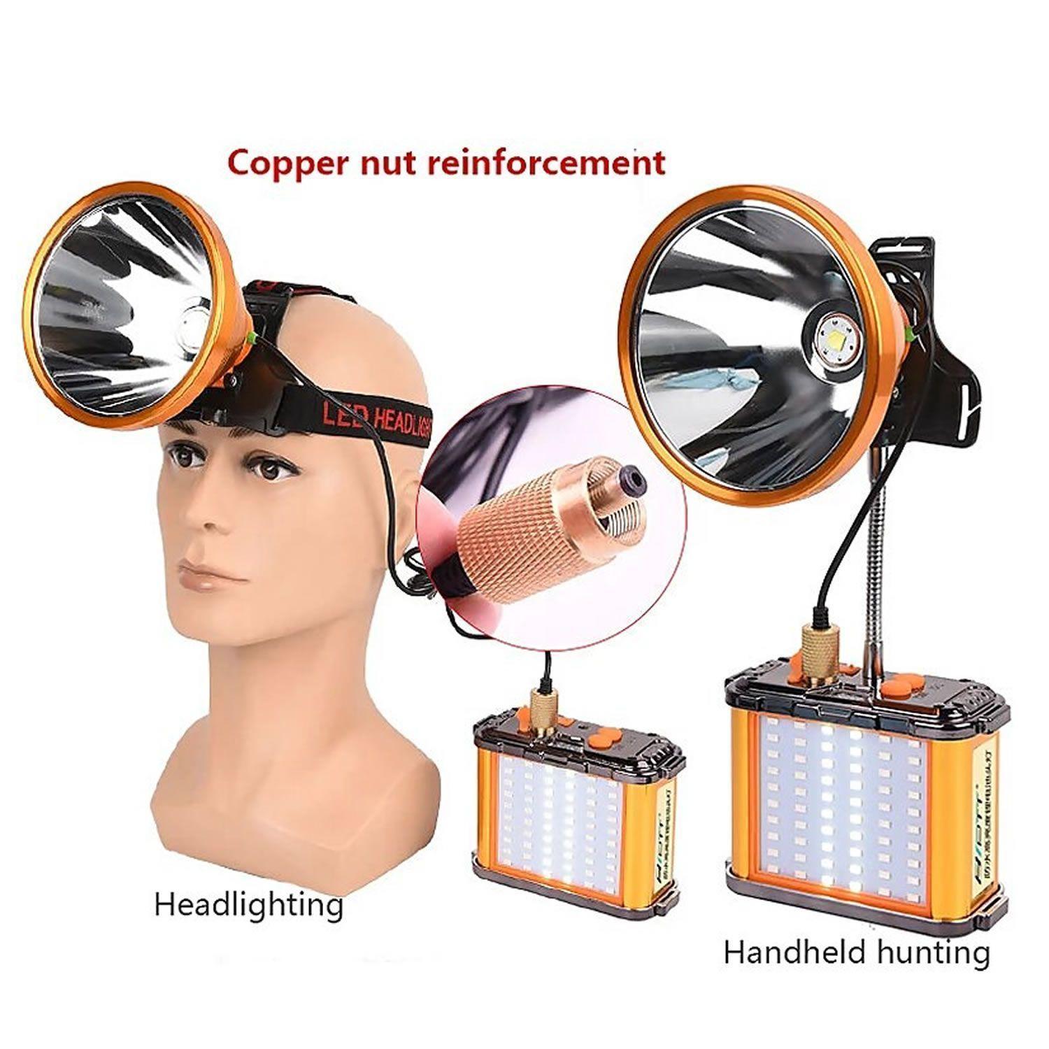 Foco Led Caza 1200w Largo Alcance Linterna Minera Camping-5