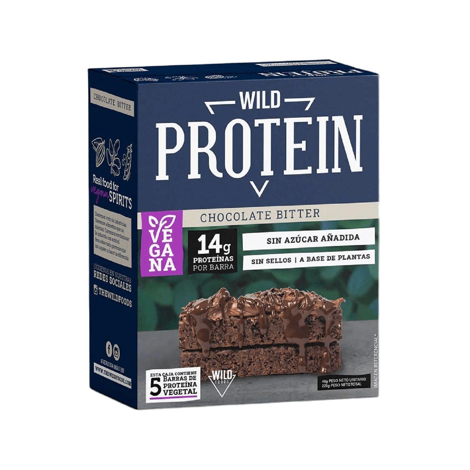 Wild Protein Vegana 5 Uni Chocolate Bitter 14g-0