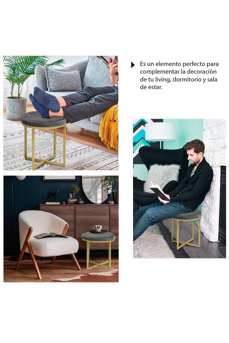 Ottoman  Pouf Daisy Gris-4