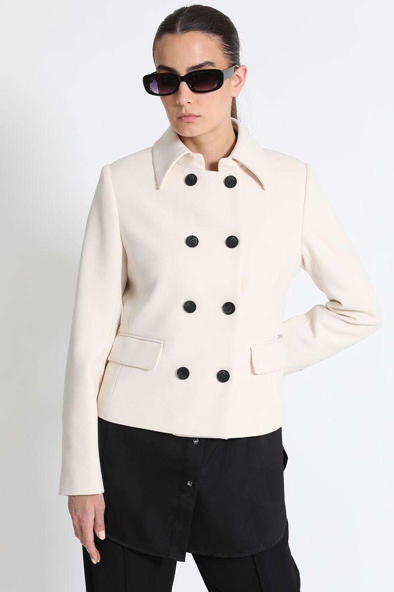 Chaqueta Entallada Corta Crudo Liola-4