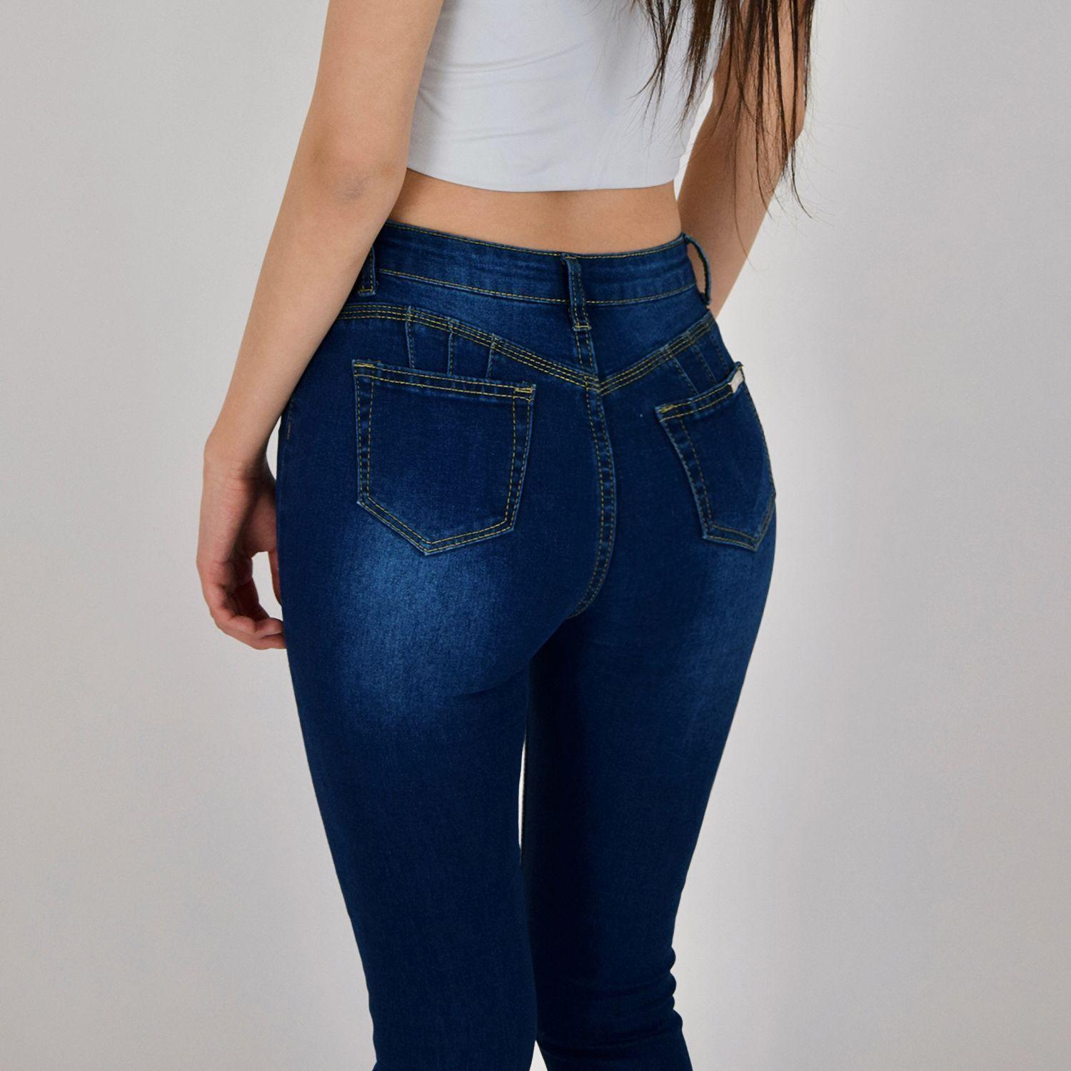 Jeans de Mujer Skinny Destroyed 5 Botones-3