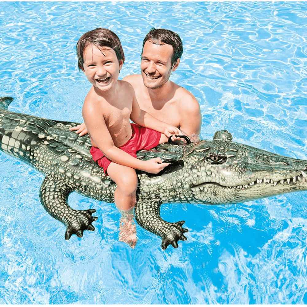 Flotador Inflable Cocodrilo Realista 173x107 Cm-3