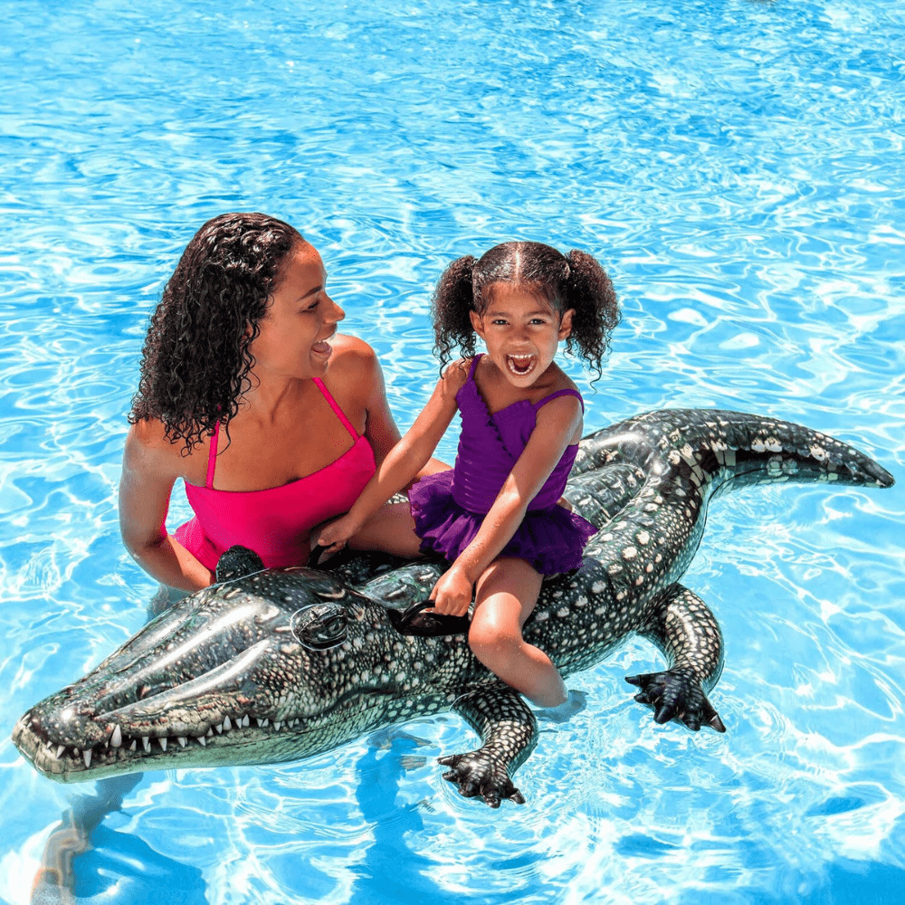 Flotador Inflable Cocodrilo Realista 173x107 Cm-4