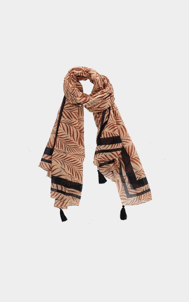 Pañuelo Estampado Trigo café i-D-0