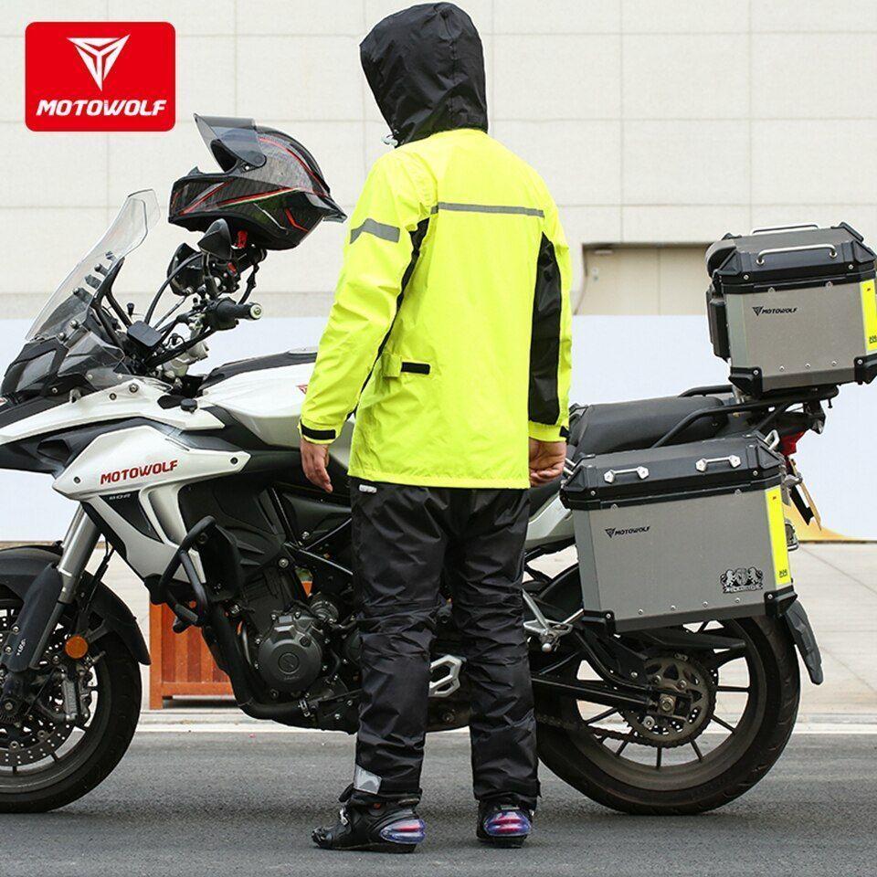 Traje Impermeable para moto y ciclismo MotoWolf 0401 - amarillo-4