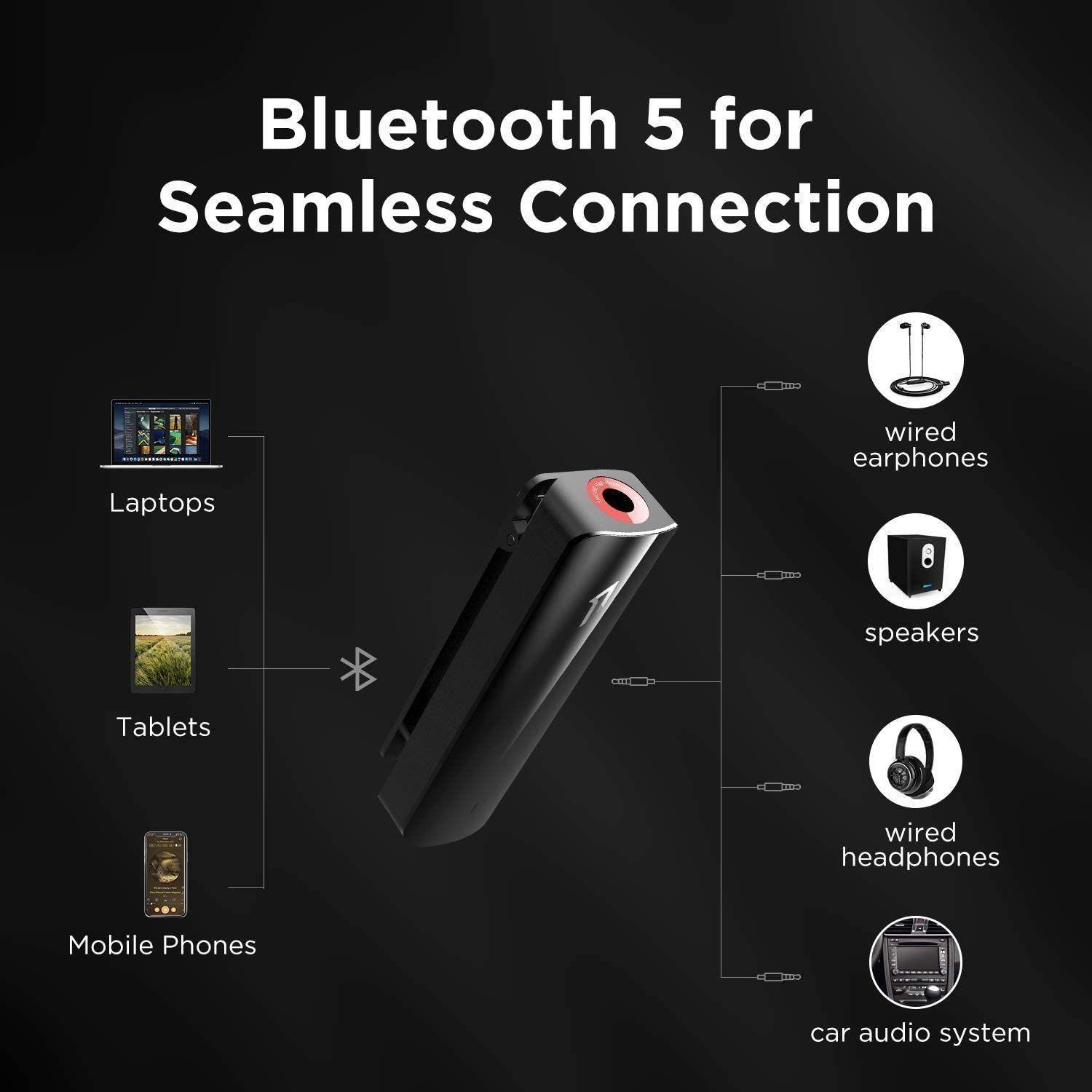 Receptor Bluetooth 5.0 Hi Res Negro-3