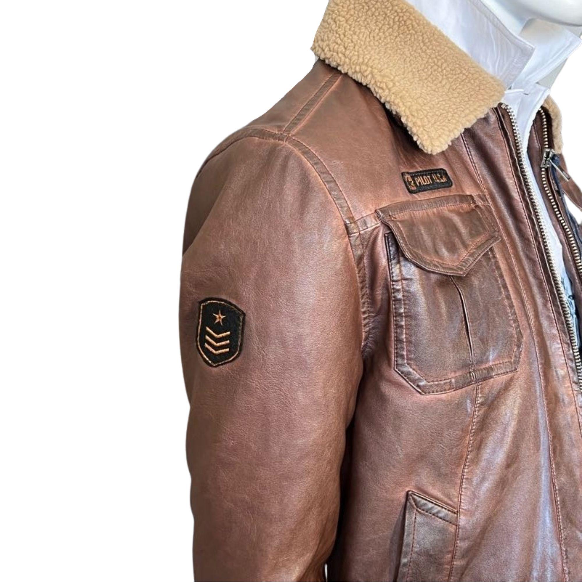 Chaqueta Aviator Pilot Café-4