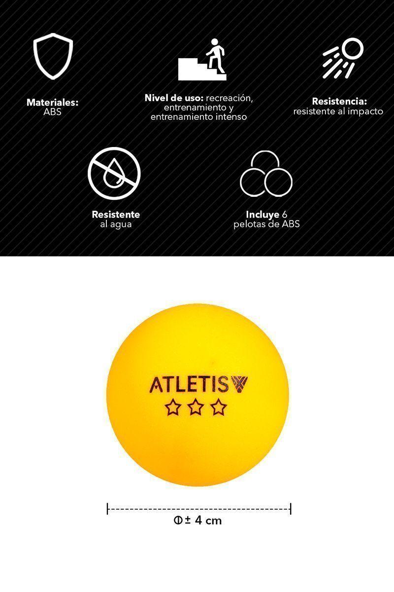 Set de 6 Pelotas de Ping Pong 3 Estrellas-2