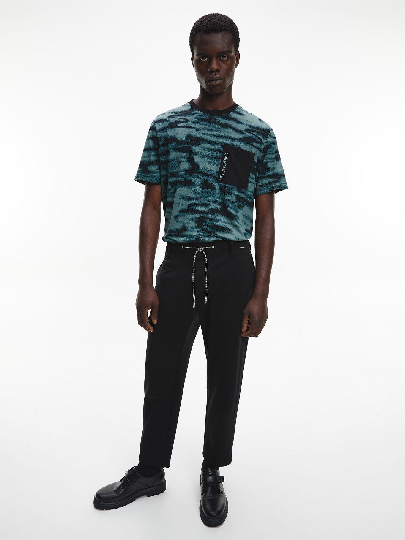 Polera Iconic Abstract Relaxed Azul Calvin Klein-1