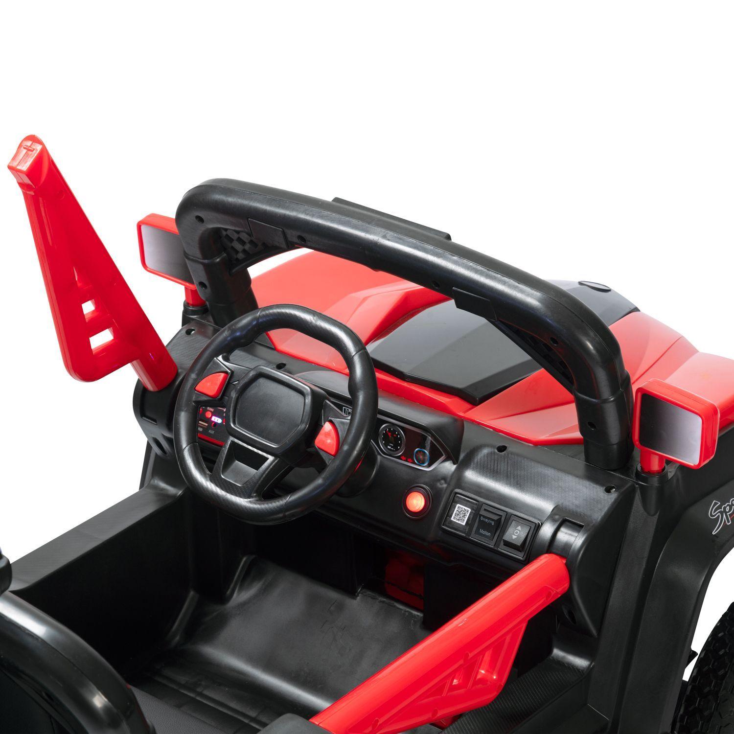 BUGGY 4 MOTORES RUEDAS GOMA ROJO-5