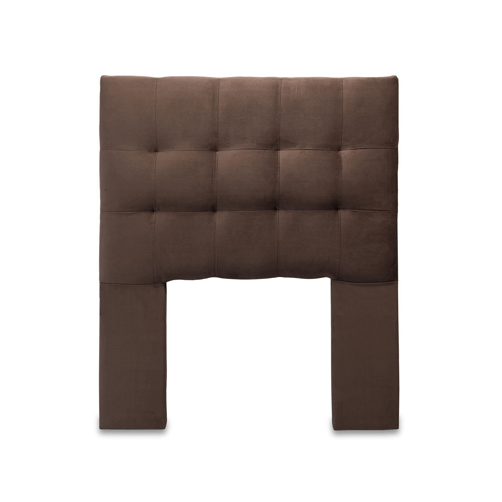 Respaldo Alicante Con Patas Felpa 1,5 Plazas Chocolate-0