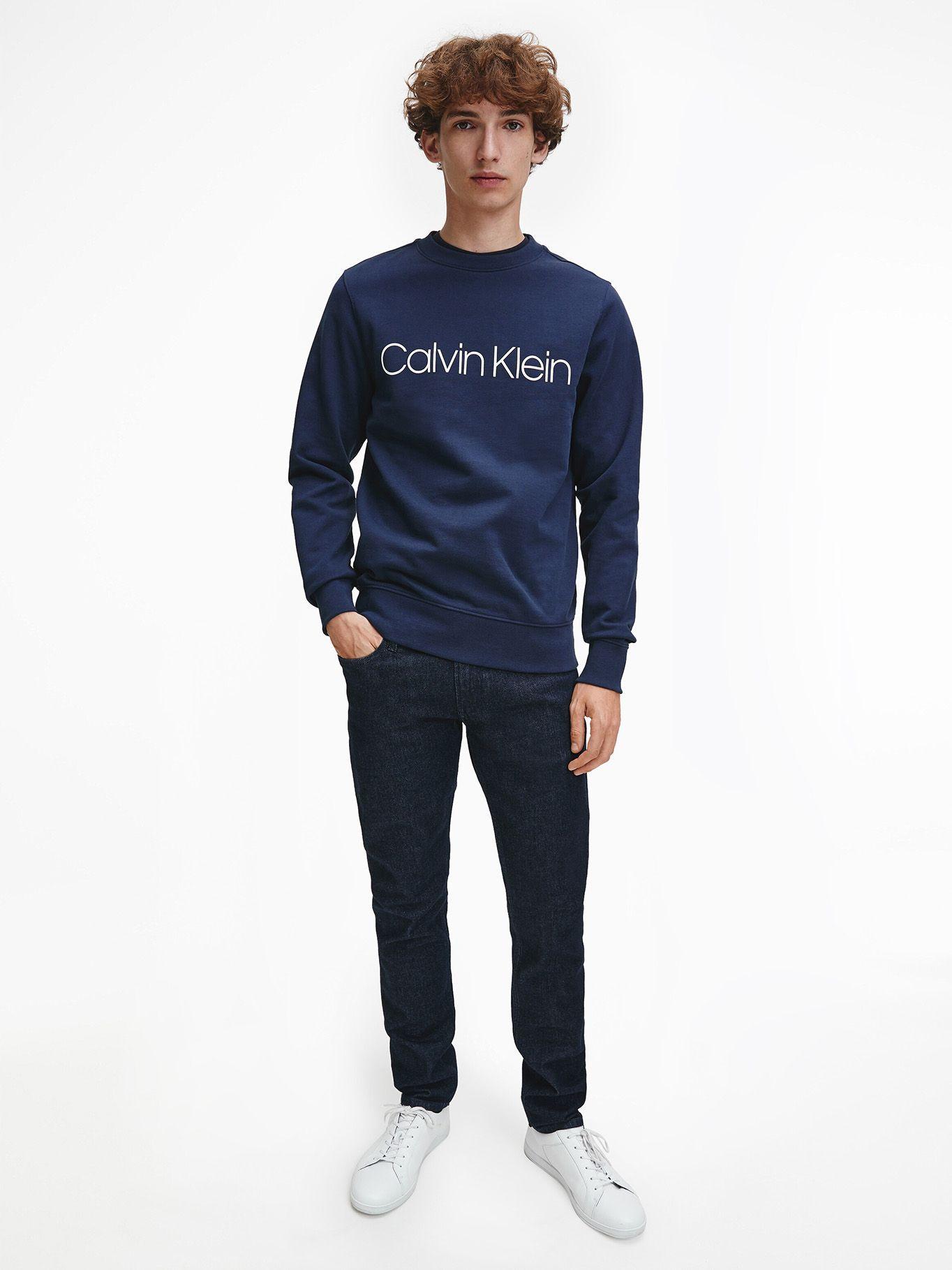 Polerón Cotton Logo Azul Calvin Klein-1