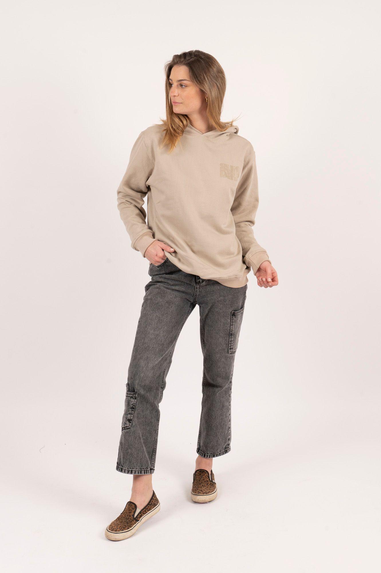 Polerón Algodón Canguro Toke Sunday Beige-3