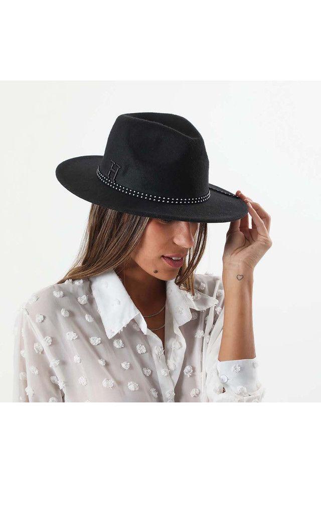 Sombrero Negro Mini Studs Humana-2