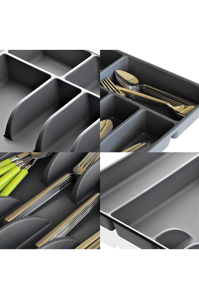 Organizador Cubiertos L Gris-4