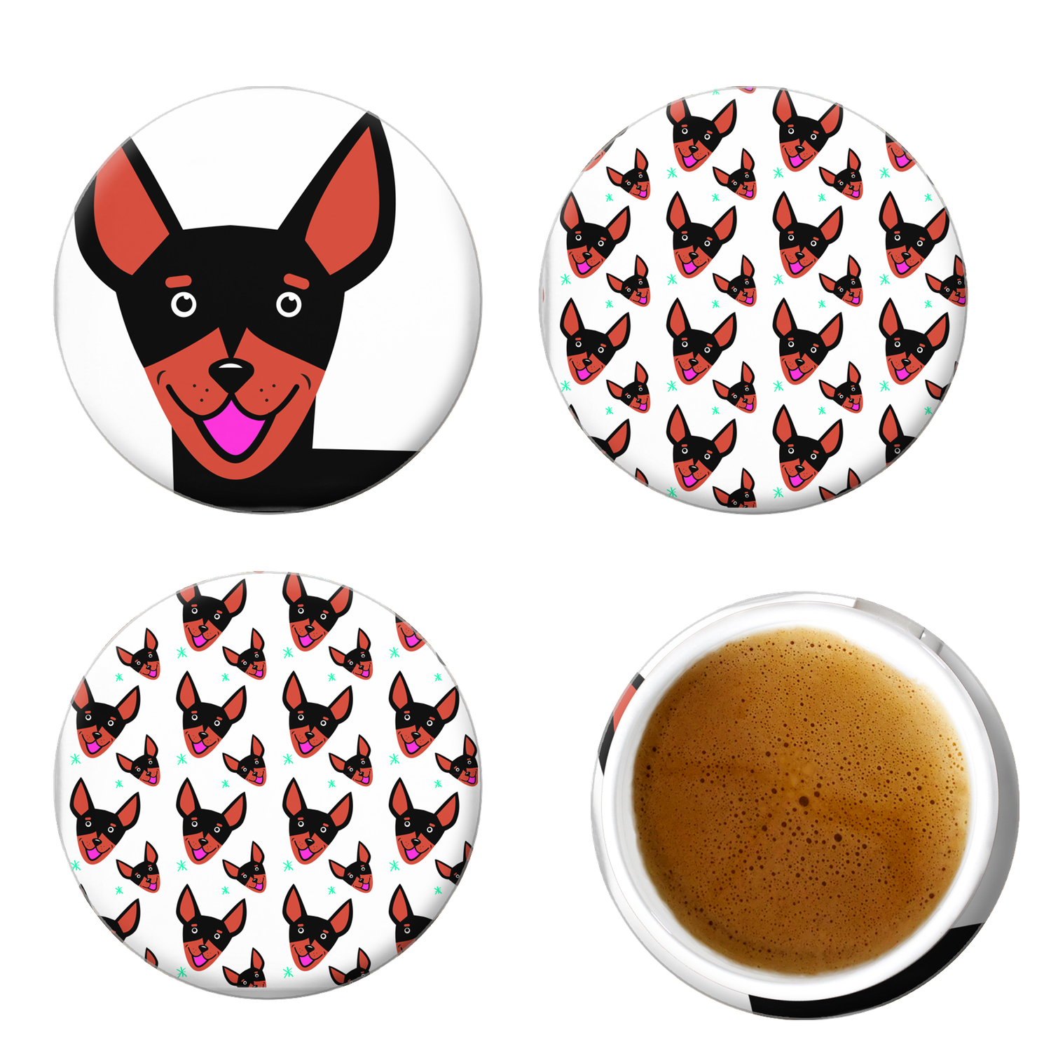 Posavasos Redondo Petlover Pinsher-0