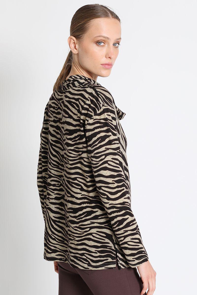 Polera Estampada Leopardo Beige Liola-3