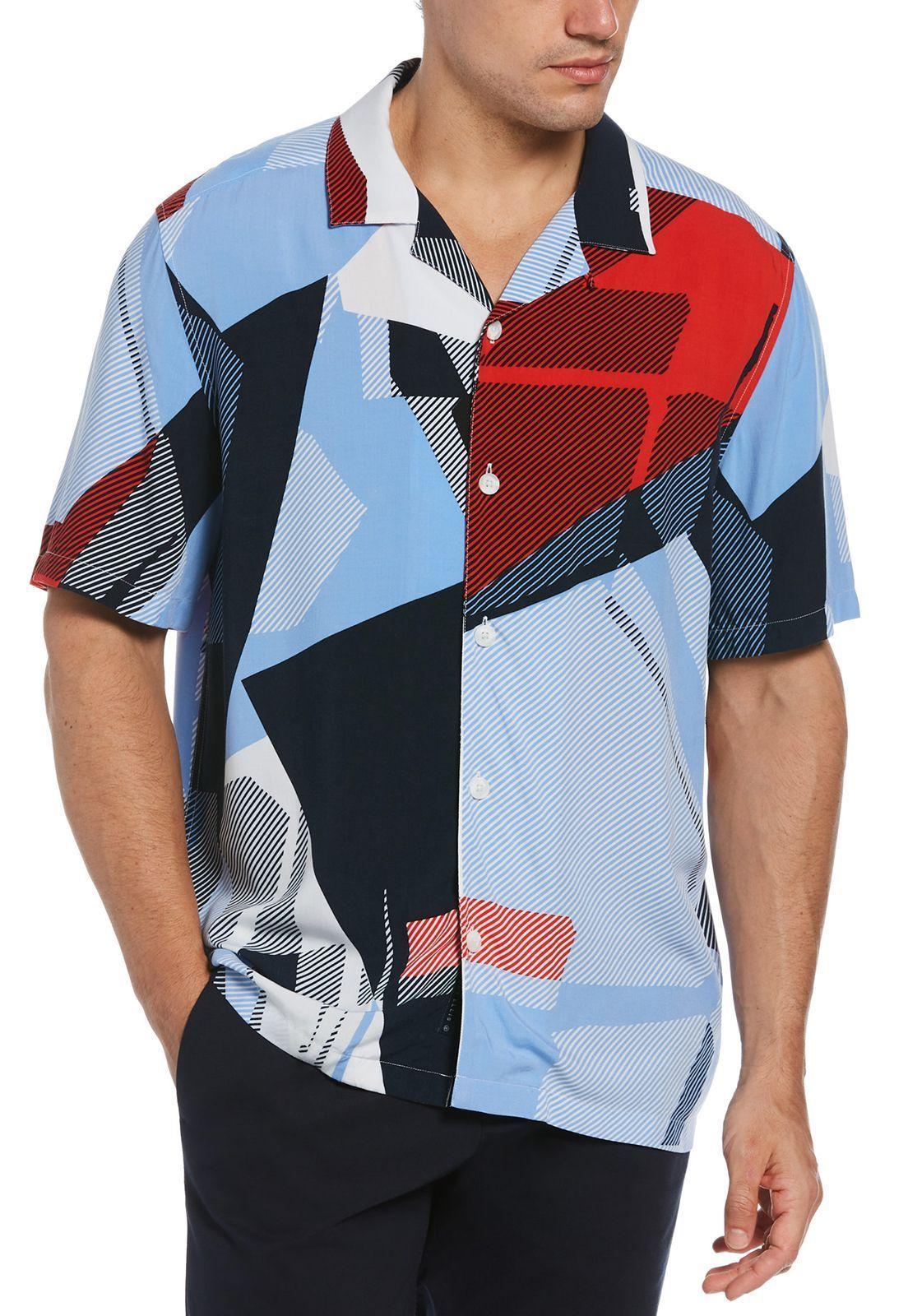 Camisa estampada celeste ultra soft-0