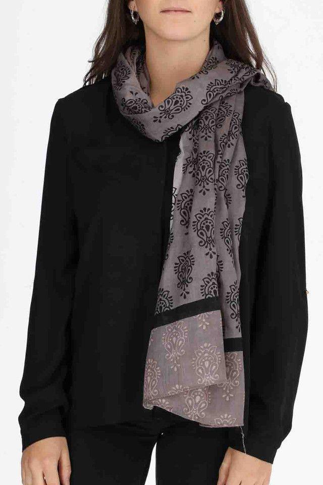 Pañuelo Estampado Gotas Negro ID-1