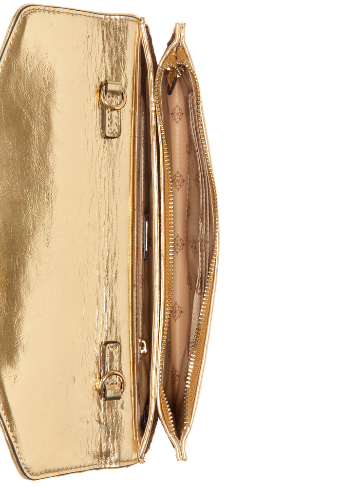 Cartera Virtual Flap Clutch Gol Dorado Guess-3