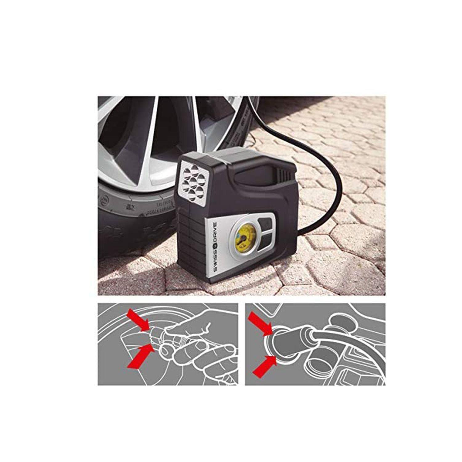 Compresor Aire 12V 100 PSI Luces LED Emergencia Tecnolab-3