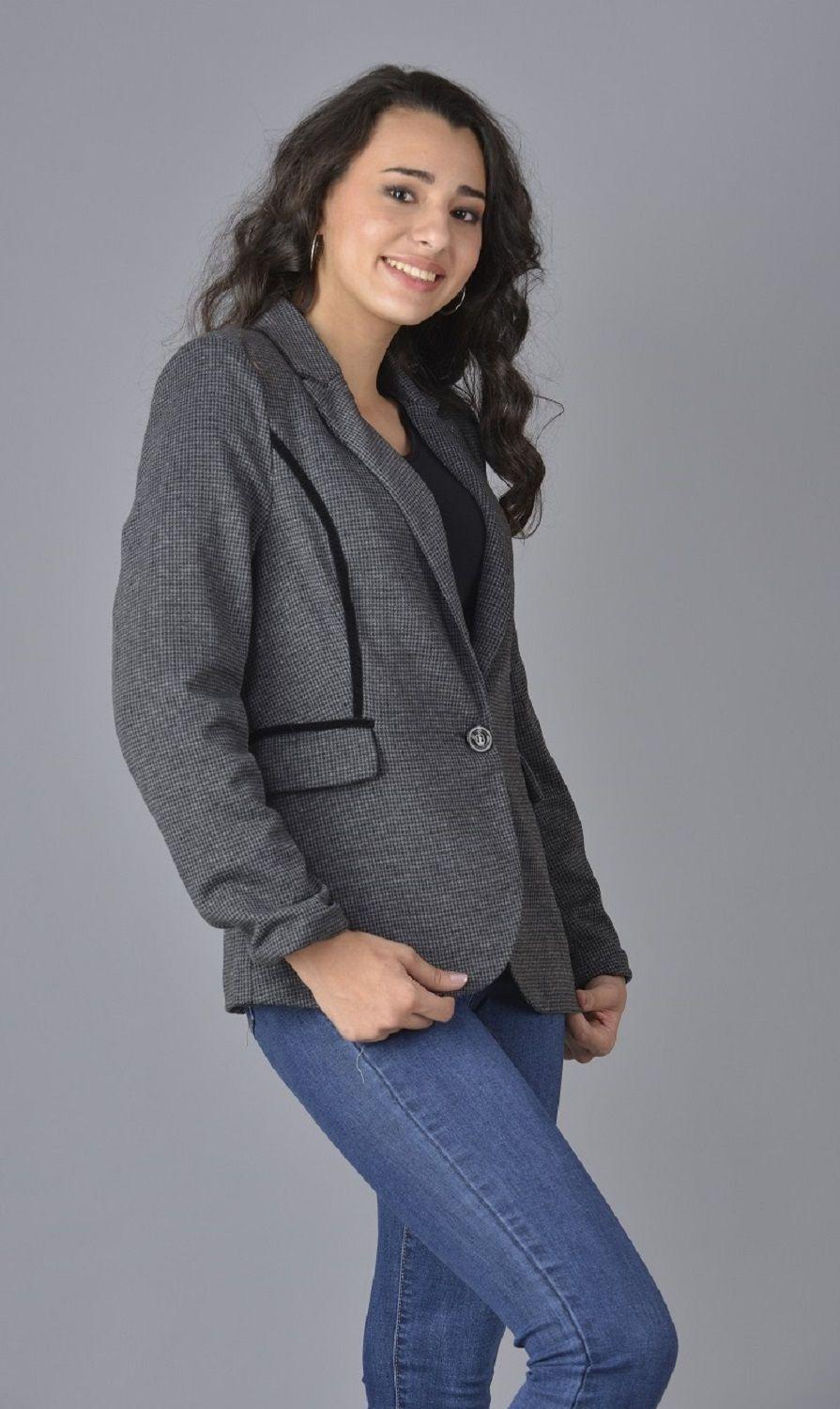 Blazer escoses aplic. Terciopelo marengo-0