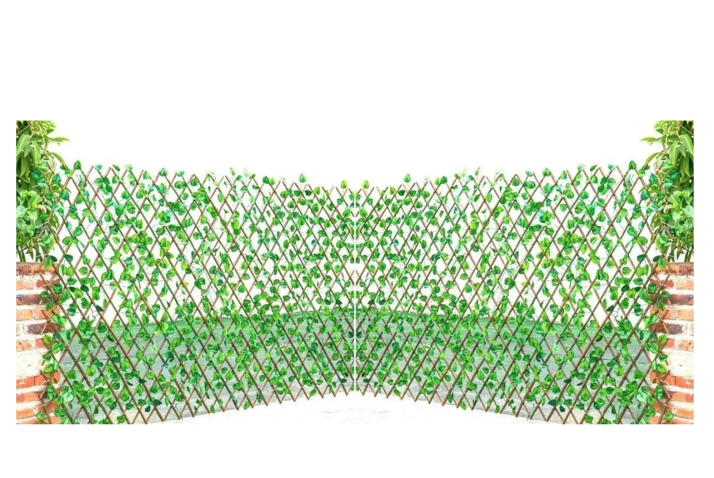 Pack 2 Vallas Planta Enredaderas Cerca Mallas Artificiales 1.20 x 1.20 mts-0