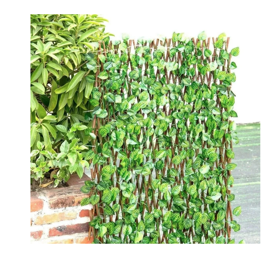 Pack 2 Vallas Planta Enredaderas Cerca Mallas Artificiales 1.20 x 1.20 mts-1