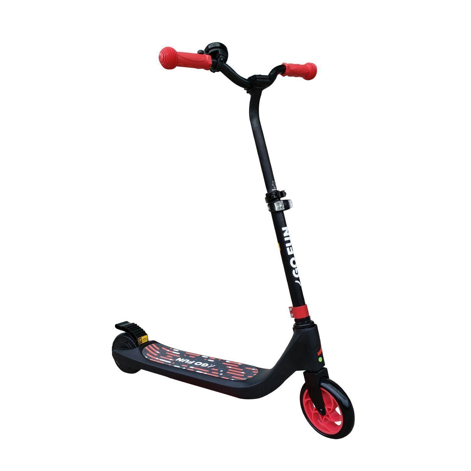 Scooter Eléctrico con Faro y Altura Ajustable Rojo-0