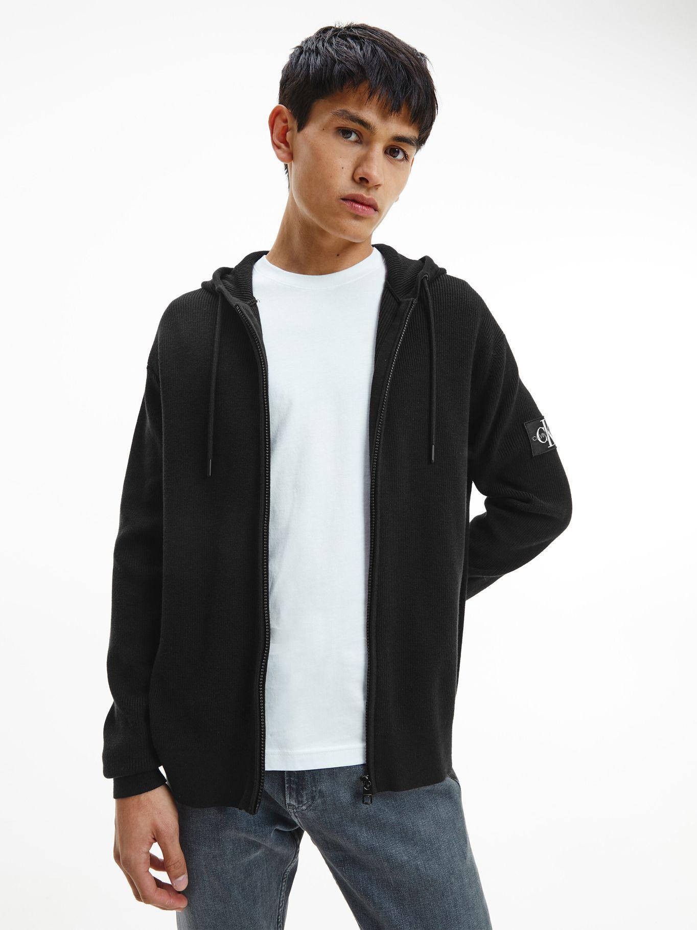 Suéter Textured Zip Negro Calvin Klein Hombre-3