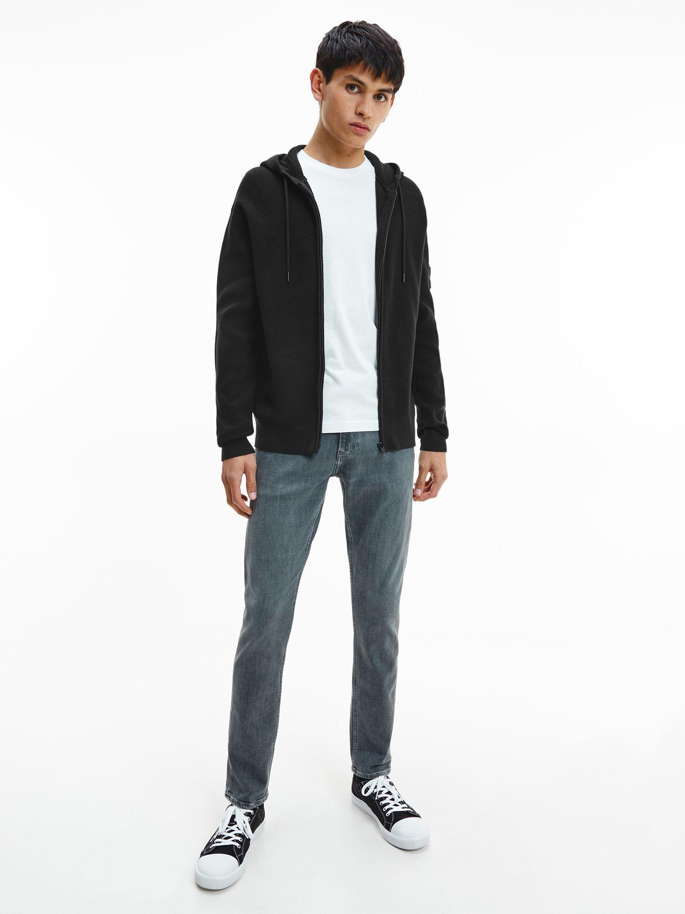Suéter Textured Zip Negro Calvin Klein Hombre-0