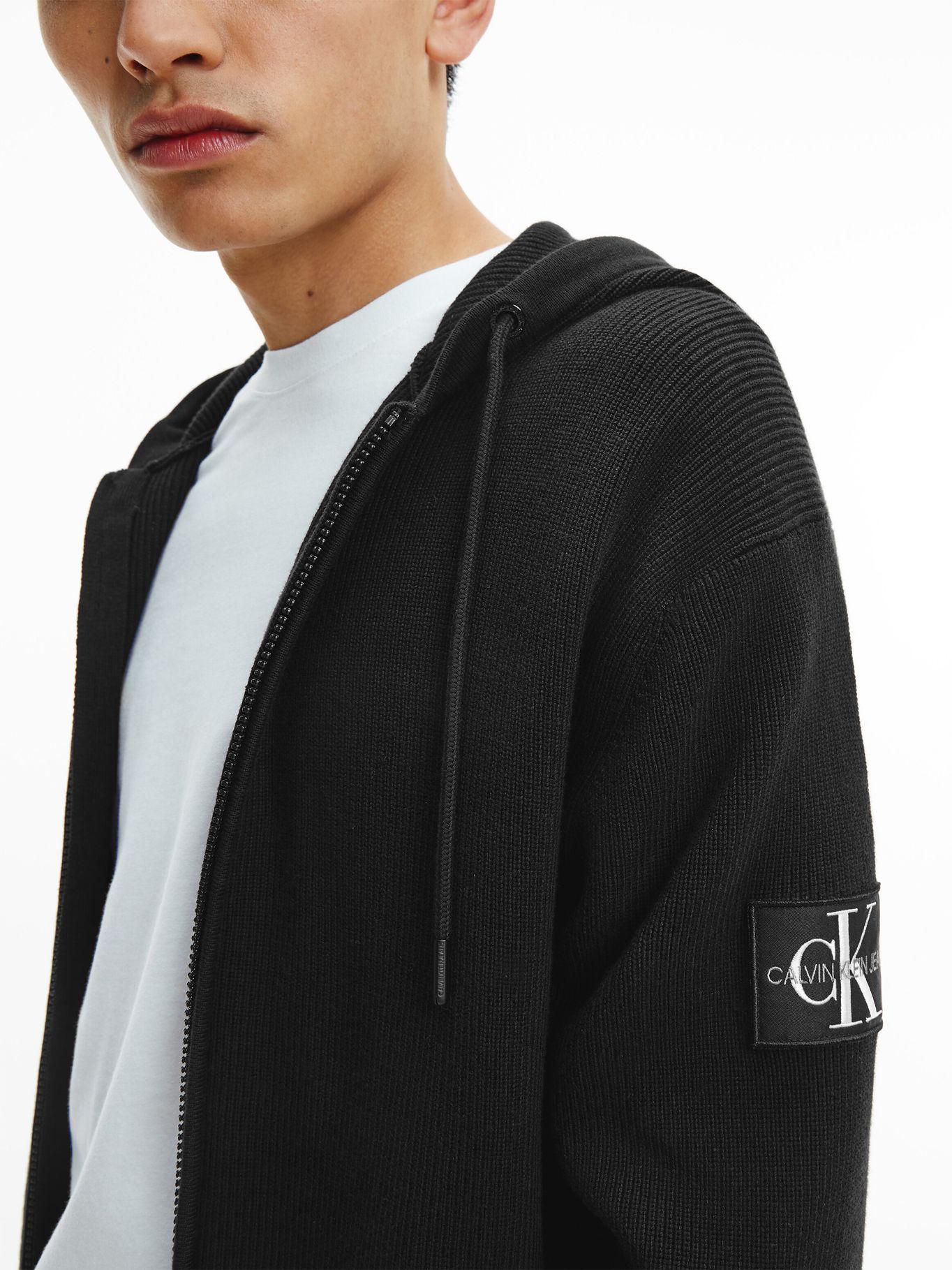 Suéter Textured Zip Negro Calvin Klein Hombre-2