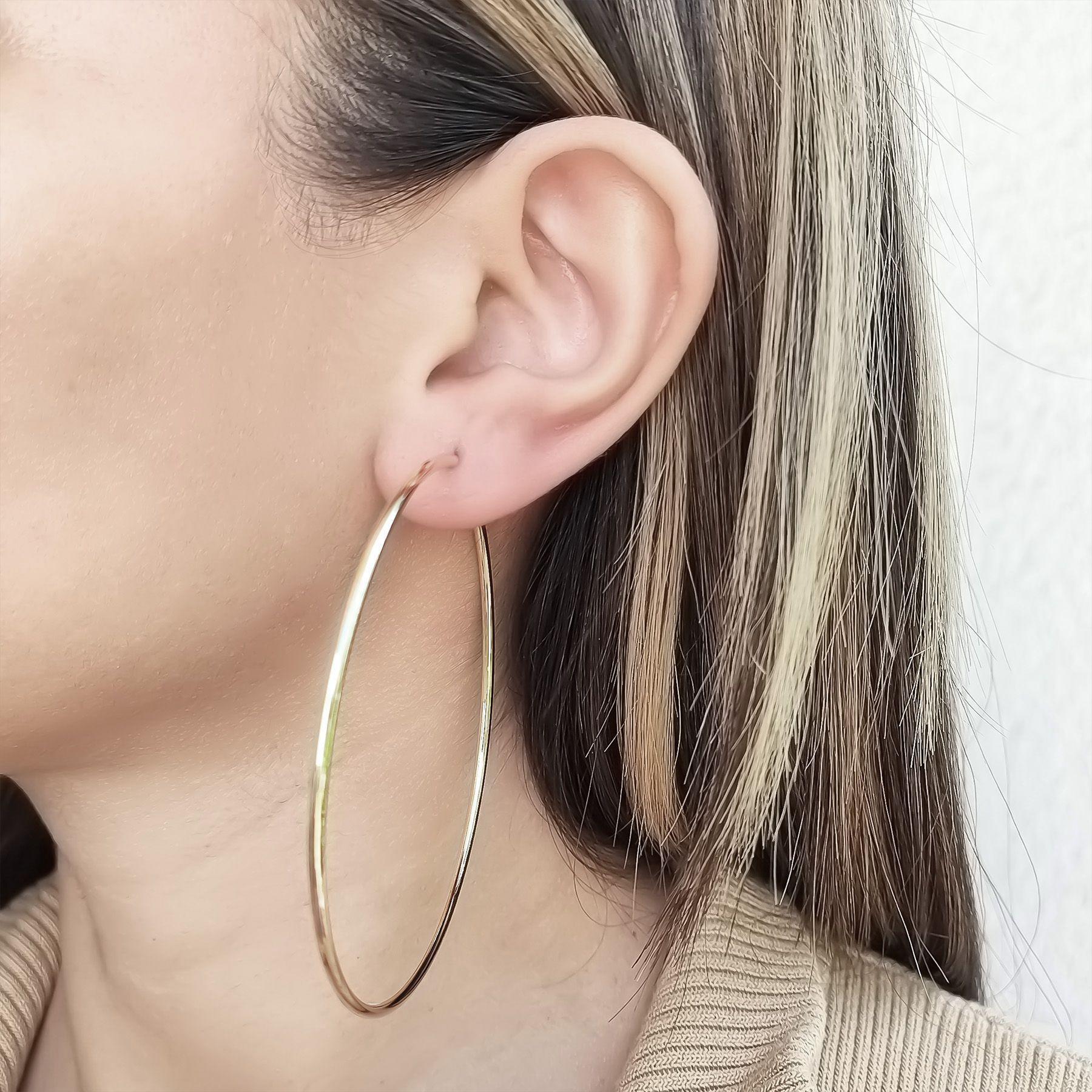 Aros Argolla 75mm Enchapado Oro 18K-2